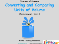 Converting and Comparing Units of Volume - PowerPoint