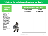 Cops and robbers - What do you know about rocks?
