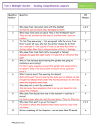 4. Reading Comprehension answers