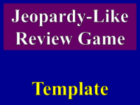 Jeopardy Like Review Game Template