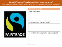 The Fairtrade symbol - Worksheet