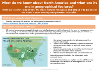 Natural resources in the USA - Info sheet