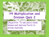 Multiplication and Division Quiz 2