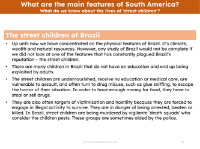 Street children of Brazil - Info sheet