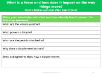 How do gears allow a smaller force to have a greater effect? - worksheet