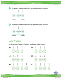 Try it, Comparing and ordering fractions (2)