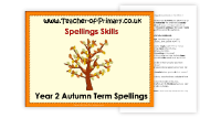 1st Grade Autumn Term Spellings