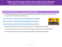 The start of World War 2 - Why did we have a war? - Year 6