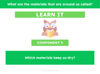 Which materials keep us dry? - Presentation