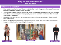 Who lived in a castle? - Info sheet