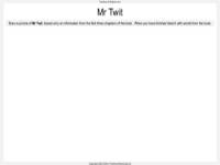 The Twits - Lesson 2: Introducing Mr. Twit - Worksheet