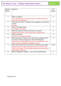 6. Reading Comprehension answers