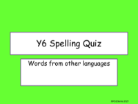 Words from other Languages Quiz