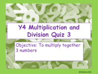 Multiplication and Division Quiz 3