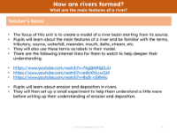 What are the main features of a river? - Teacher notes