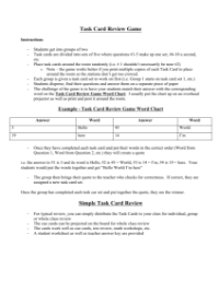 Solving Linear System - Task Cards Activity