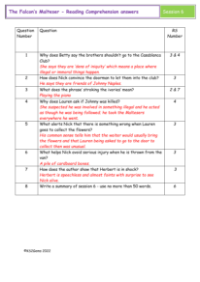 4. Reading Comprehension answers