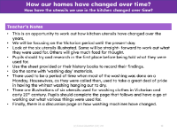 How have the utensils we use in the kitchen changed over time? - Teacher notes