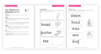 Week 9 - Lesson 1 "ea" Digraph and Phonemes "ee,e"