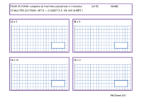 Multiplication Set G 2 digit number 2, 5, 10