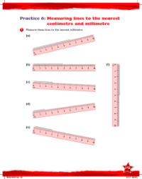 Work Book, Measuring lines to the nearest centimetre and millimetre
