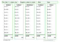 2,3,4,5,6,8 and 10 Times Table