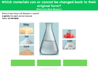 Mini quiz - Which materials dissolve in water?