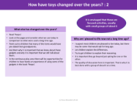 How have toys changed over the years? - Lesson 2