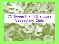 Vocabulary Quiz - Geometry 2D shapes