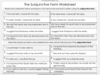 Subjunctive Form - Worksheet