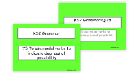 Modal Verbs - Degrees of Possibility