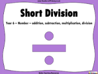 Short Division - PowerPoint