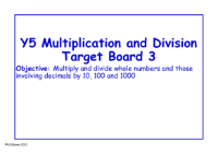 Target Board - Multiply and Divide by 10, 100 and 1000