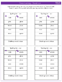 Spelling - Home learning - Sound o-e