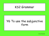 Subjunctive Form Presentation