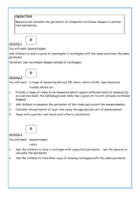 Perimeter of composite re worksheet