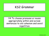 Use of Pronouns for Cohesion Presentation