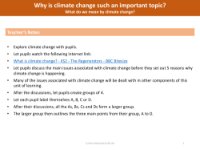 What do we mean by climate change? - teacher's notes
