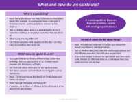 What and how do we celebrate? - Lesson 1