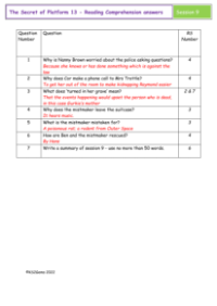 5. Reading Comprehension answers