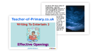 Writing to Entertain - Lesson 3 - Effective Openings