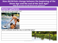 Hunter-gatherers fishing - Worksheet