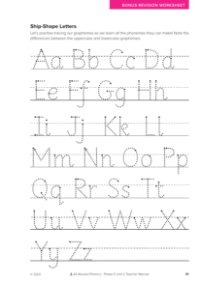 Ship-Shape Letters activity - Worksheet  