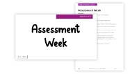 Week 12 lesson 1-5 Assessment Lesson Plans