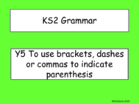 Brackets, Dashes and Commas for Parenthesis Presentation