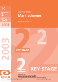 SATS papers - Science 2003 Marking Scheme