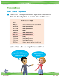 Learn together, Timetables (1)