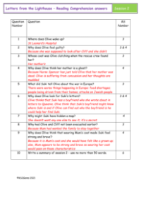 5. Reading Comprehension answers