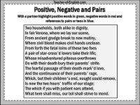 The Prologue - Positive and Negative Pairs Worksheet