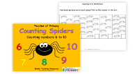 Counting Spiders - Counting Numbers 6 to 10